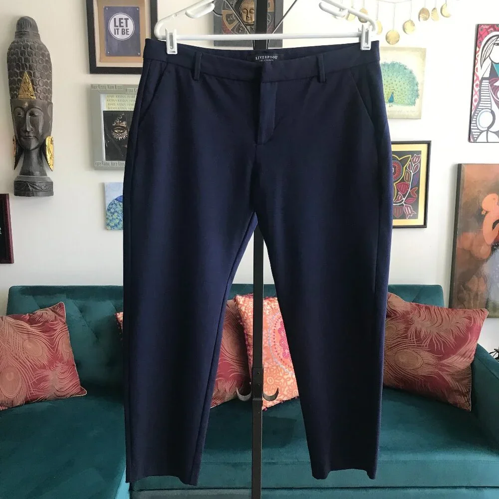LIVERPOOL size Petite 12 / 31 Kelsey Ponte Knit Trouser Super Stretch Ankle Cr - Picture 1 of 4